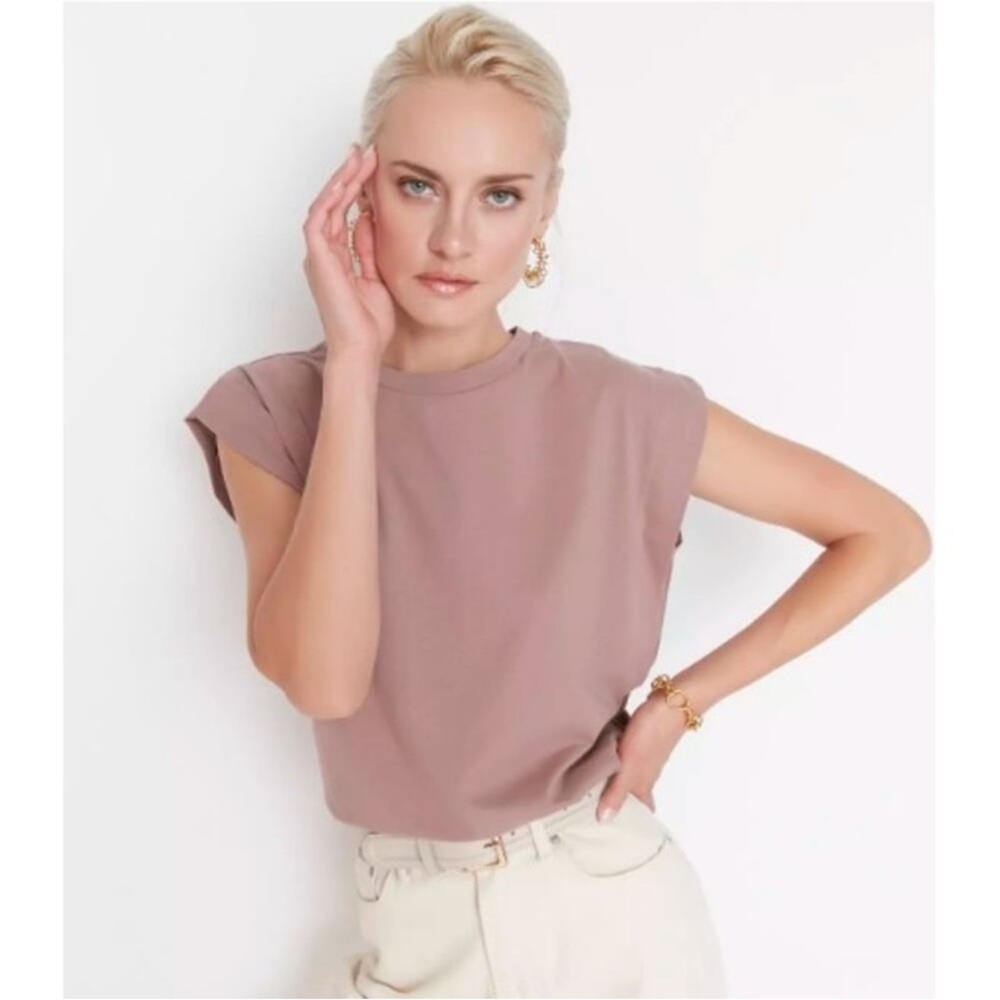 THE GREAT The Square Tee Size L 3 NWT pale lavender